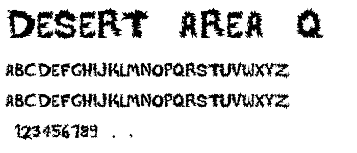 DESERT AREA-Q  font